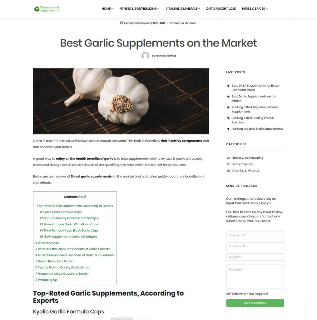 vitamins-supplements.org post top and sidebar