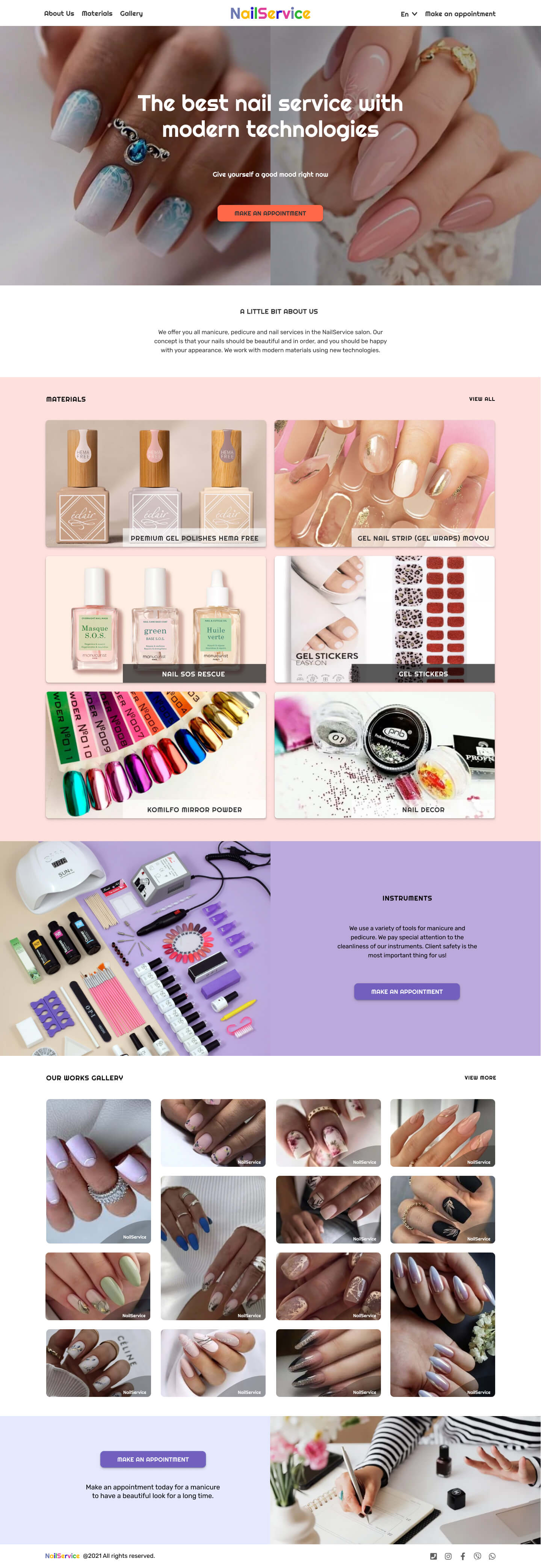 NailServie LandingPage Design